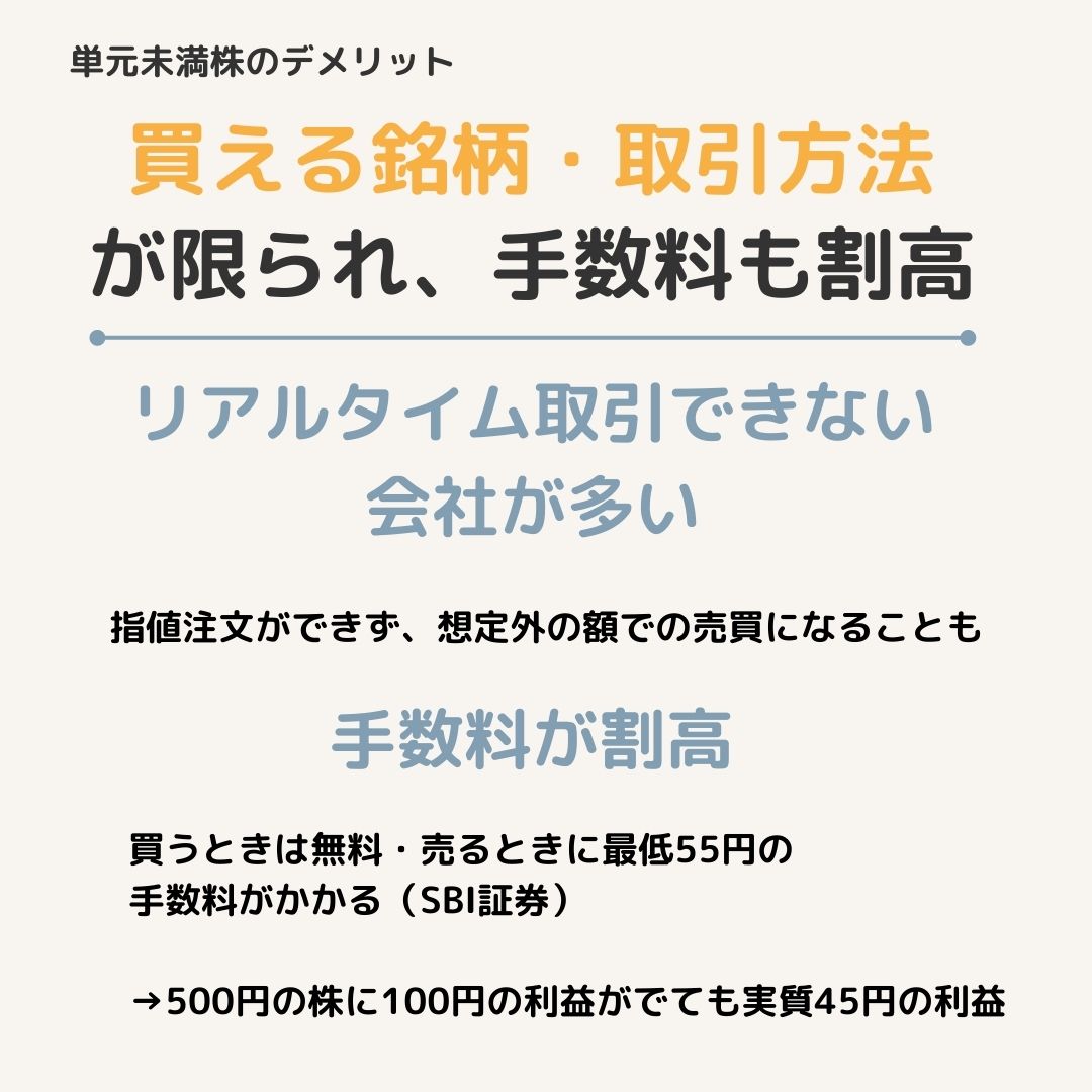 単元未満株,画像で分かる