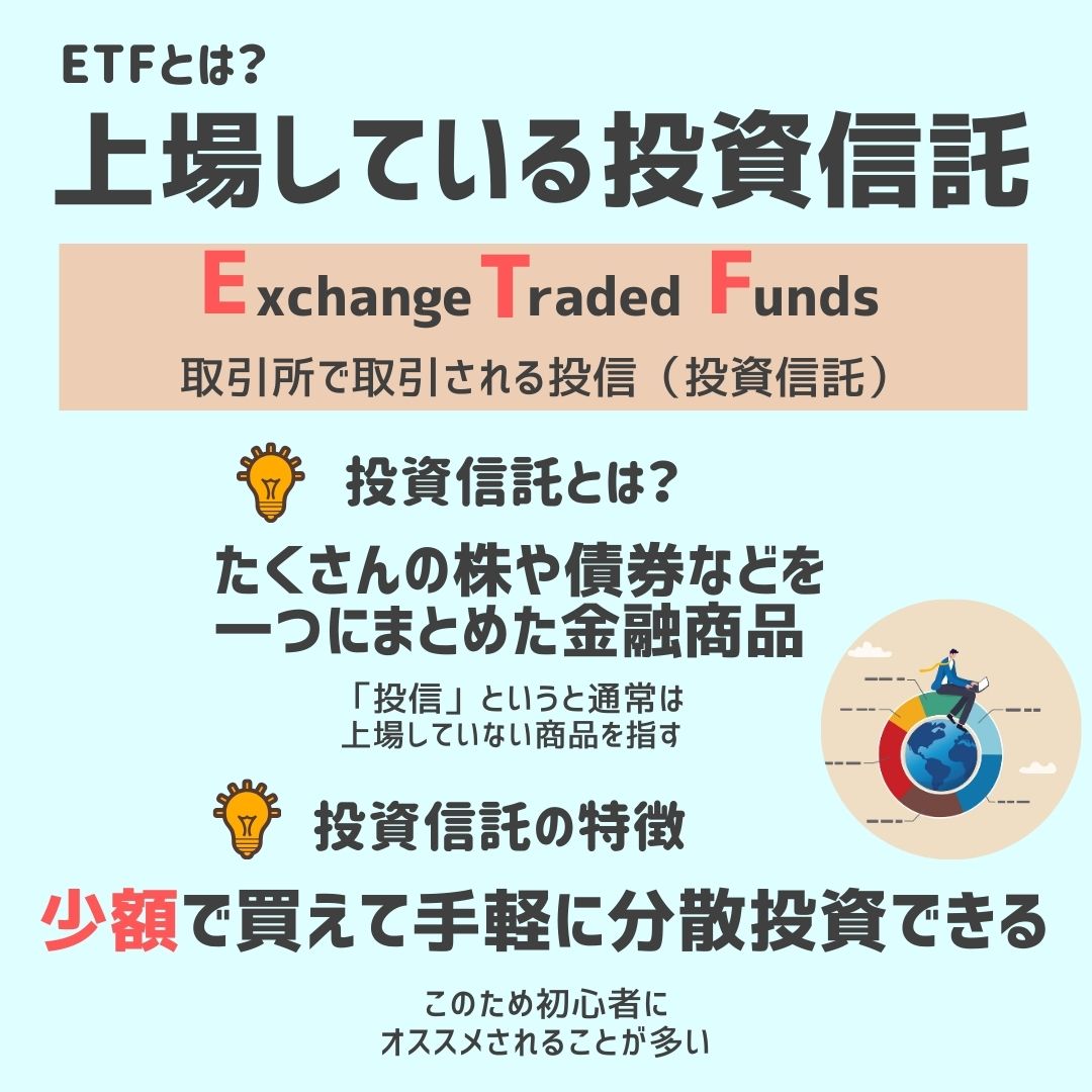ETFってなに？投資信託となにが違うの？