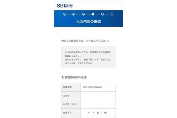入力内容と各種規約を確認する