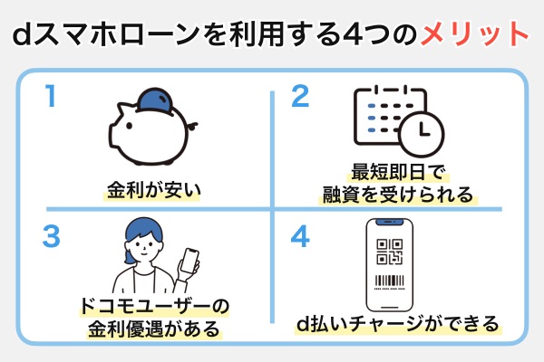 dスマホローンを利用する4つのメリット