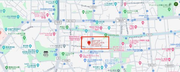 JCBプラザ ラウンジ・ソウルの地図