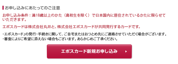 エポスカードは申込条件に年収を含まない