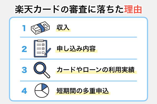 楽天カードの審査に落ちた理由と対策