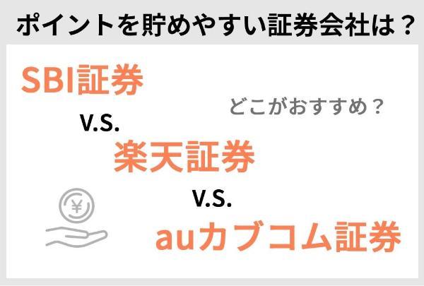 ポイントを貯めやすい証券会社は？