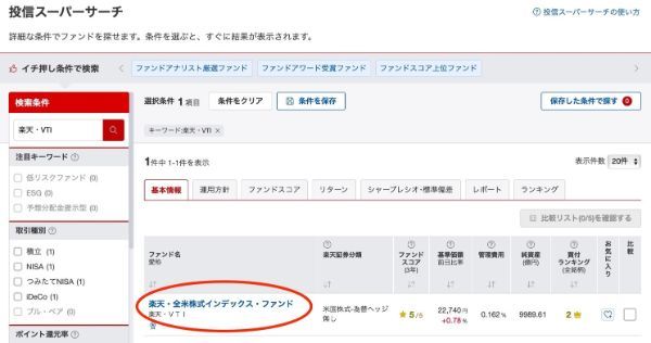 商品名をクリック