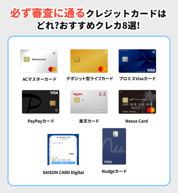審査なし・必ず審査が通るクレジットカード