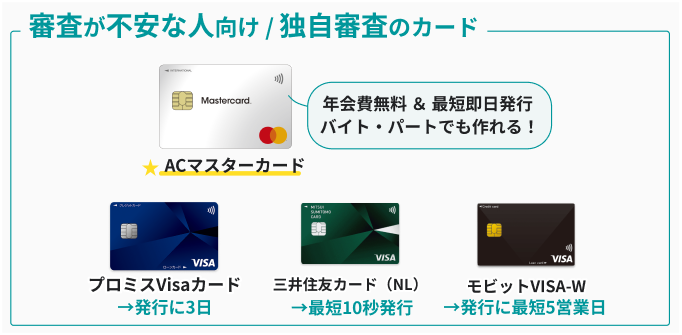 審査が不安な人におすすめのクレカ